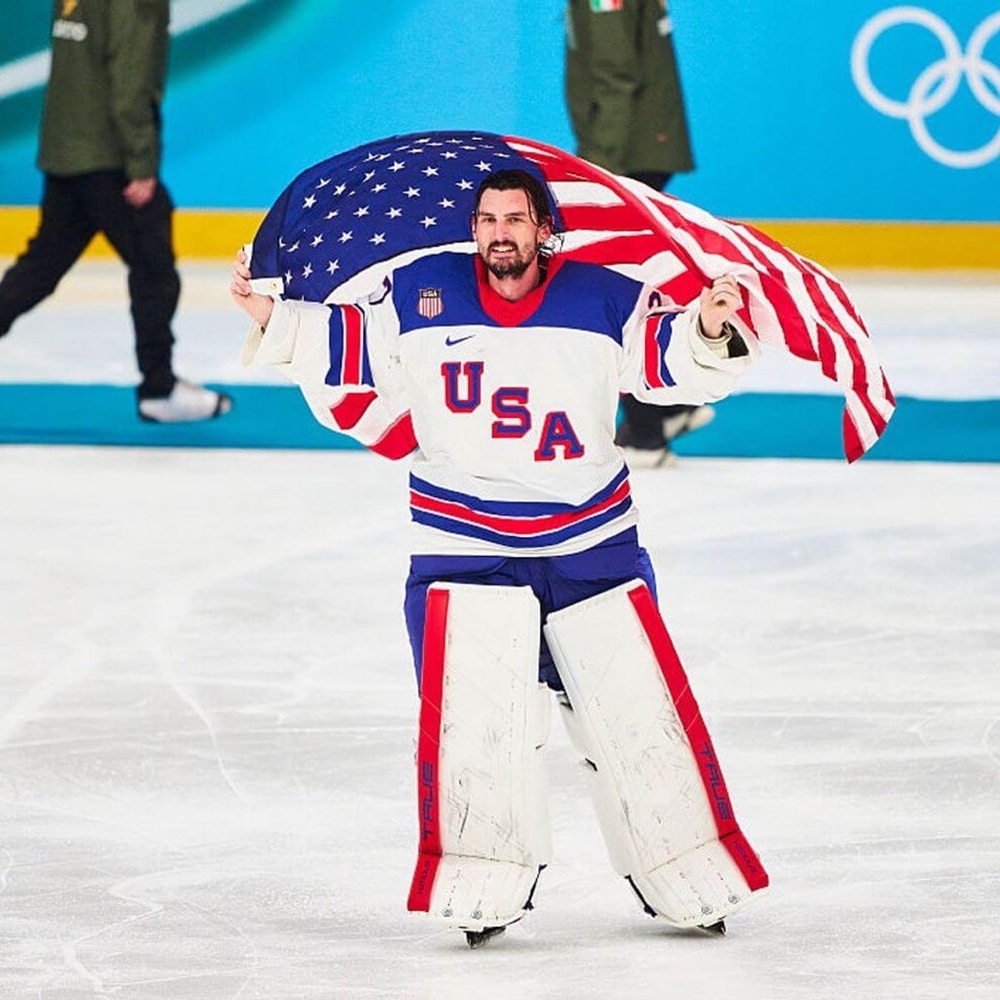 Connor Hellebuyck USA OLYMPIC HOCKEY LIFE SIZE Cardboard Cutout